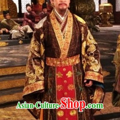 Traditional Chinese Ancient General Samural Body Armor Men Suits and Helmet Complete Set