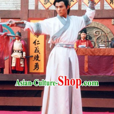 Traditional Chinese Ancient Swordman Costumes Complete Set for Men