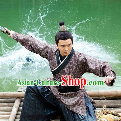Traditional Chinese Ancient Swordman Dress Complete Set for Men