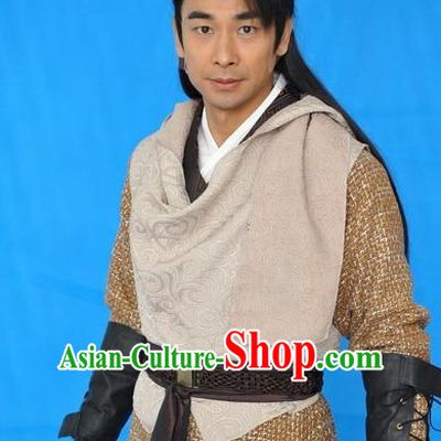 Traditional Chinese Ancient Swordman Dresses Complete Set for Men