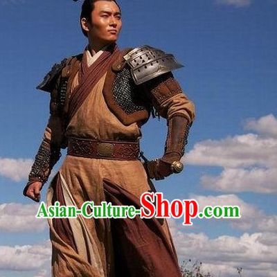 Traditional Chinese Ancient Samural Costume Complete Set for Men