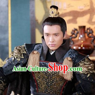 Ancient Chinese Traditional Style Prince Hair Jewelry Headpieces Coronet Set