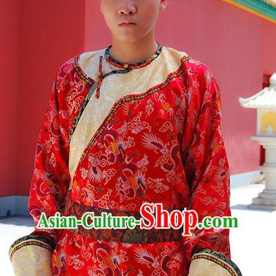 Traditional Chinese Ancient Prince Hanfu Long Robe Complete Set for Men