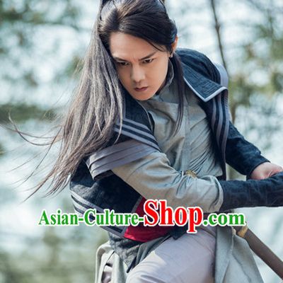 Traditional Chinese Ancient Kung Fu Knight Costumes Complete Set