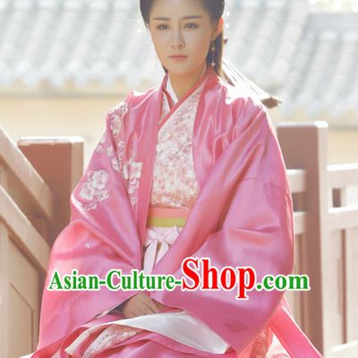 Traditional Chinese Ancient Princess Costumes and Hairpieces Complete Set for Women