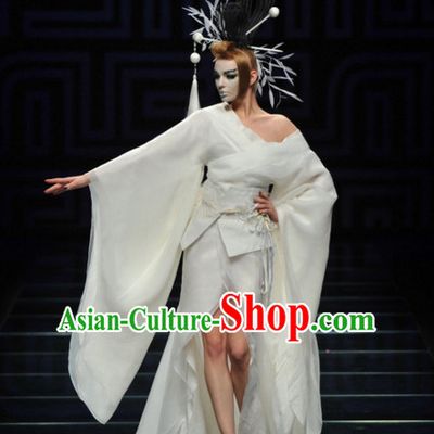 Asian Chinese Fashion Custom Tailored Custom Make Made to Order Chinese Style Fantasy Custom Made Professional Stage Performance Costumes and Hair Decoration Headwear Complete Set