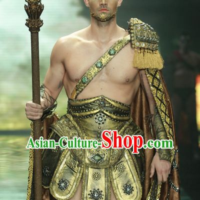 Asian Chinese Fashion Custom Tailored Custom Make Made to Order Chinese Style Fantasy Custom Made Professional Stage Performance Costumes and Hair Decoration Headwear Complete Set