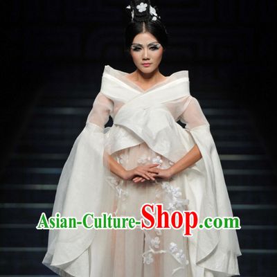 Asian Chinese Fashion Custom Tailored Custom Make Made to Order Chinese Style Fantasy Custom Made Professional Stage Performance Costumes and Hair Decoration Headwear Complete Set