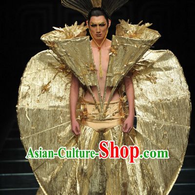 Asian Chinese Fashion Custom Tailored Custom Make Made to Order Chinese Style Fantasy Custom Made Professional Stage Performance Costumes and Hair Decoration Headwear Complete Set