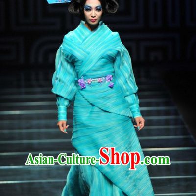 Asian Chinese Fashion Custom Tailored Custom Make Made to Order Chinese Style Fantasy Custom Made Professional Stage Performance Costumes and Hair Decoration Headwear Complete Set