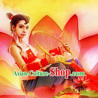 Chinese Stage Performance TV Drama Nezha Divine Warrior Costume Complete Set for Women Men