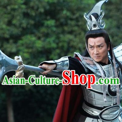 Chinese Stage Performance TV Drama Divine Warrior Costumes Complete Set for Men