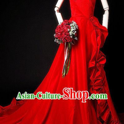Chinese Old Style Wedding Dress Costumes Complete Set for Women