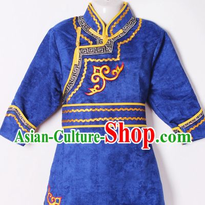 Chinese Traditional Ethnic Mongolian Dresses Complete Set for Girls Boys