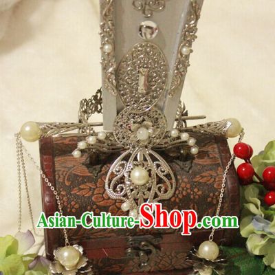 Ancient Chinese Imperial Royal Prince Hair Jewelry Crown