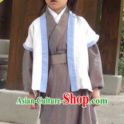 Chinese Kids Peasant Costume Hanfu Dress Clothing National Dress Ancient China Clothing Traditional Chinese Outfit Chinese Costumes and Headwear Complete Set for Brides