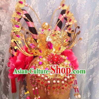 Ancient Chinese Imperial Royal Princess Hair Jewelry Headdress Hairpieces Hair Accessories