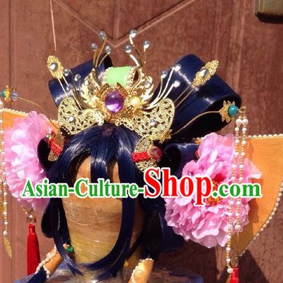 Ancient Chinese Imperial Royal Princess Hair Jewelry Headdress Hairpieces Hair Accessories