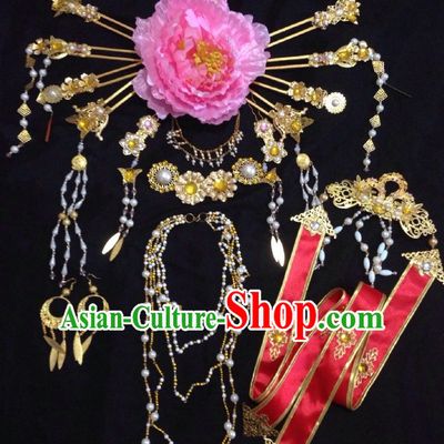 Ancient Chinese Imperial Royal Princess Hair Jewelry Headdress Hairpieces Hair Accessories