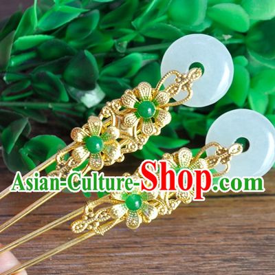Chinese Traditional Ancient Hair Sticks Hair Ornaments Chopsticks Gold Hair Pins Hairsticks Oriental Asian Head Jewellery Hair Clips Hair pIeces Hair Style