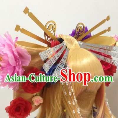 Ancient Chinese Imperial Royal Princess Hair Jewelry Headdress Hairpieces Hair Accessories