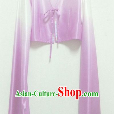 Color Transition Long Sleeves Chinese Classical Dance Costumes for Women