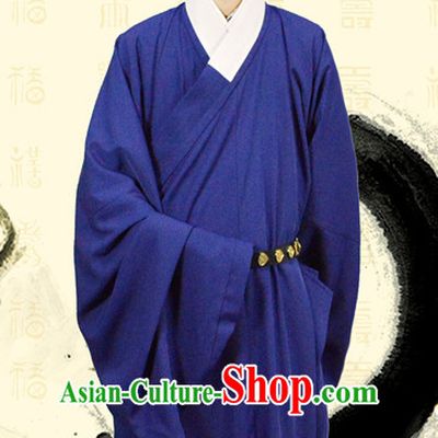 Ming Dynasty Chinese Scholar Male Costumes and Hat Complete Set for Men