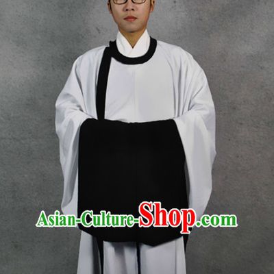 Ming Dynasty Chinese Scholar Male Costumes and Hat Complete Set for Men