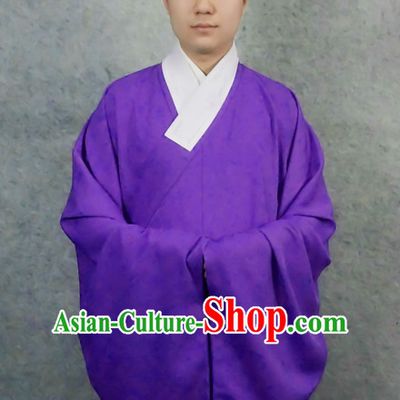 Ming Dynasty Chinese Scholar Male Costumes and Hat Complete Set for Men
