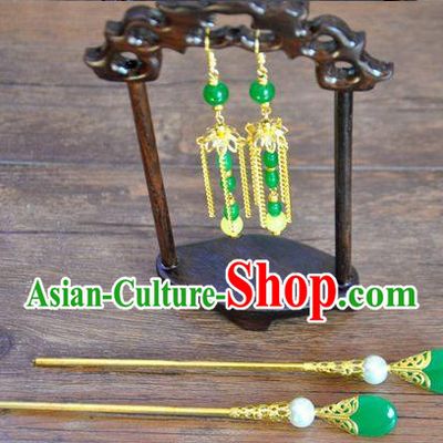 Chinese Traditional Ancient Imperial Empress Earrings and Hairpins