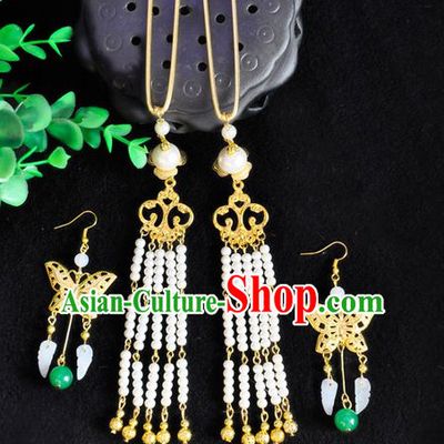 Chinese Traditional Ancient Imperial Empress Earrings and Hairpins