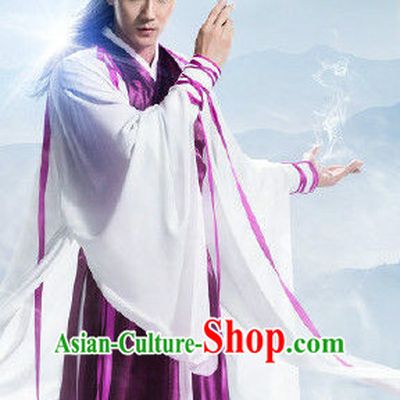 Ancient Chinese Wuxia Drama Knight Clothes Complete Set for Men