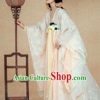 Ancient Chinese Pure White Princess Women Clothing