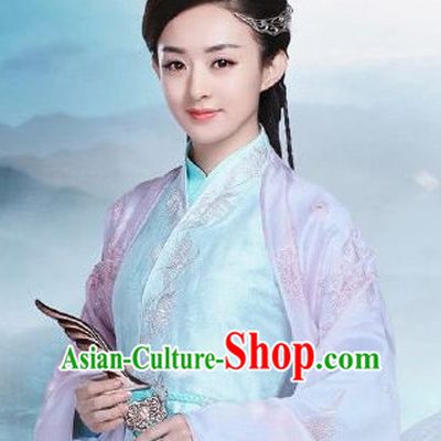 Ancient Chinese Fairy Clothing and Hair Jewelry Complete Set for Women