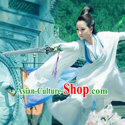 Ancient Chinese Fairy Clothes and Hair Jewelry Complete Set for Women