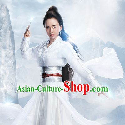 Ancient Chinese Fairy Garment and Hair Jewelry Complete Set for Women