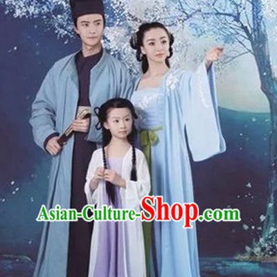 Ancient Chinese Husband and Wife Dresses 2 Complete Sets