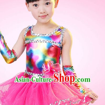 Chinese Competition Dance Dress for Children Girls