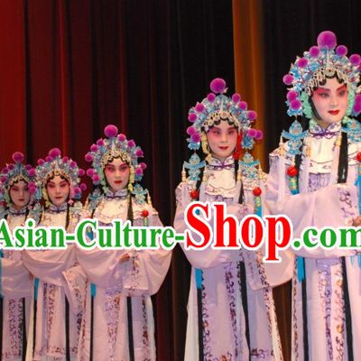 Chinese Traditional Opera Costumes and Headpieces Complete Set for Women or Girls