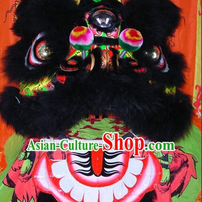 Supreme Chinese 100_ Natural Long Wool Fut San Lion Dance Costumes Complete Set