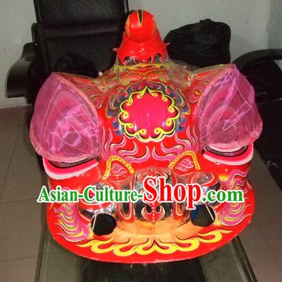 Top Chinese Classic 100_ Natural Long Futsan Style Lion Dance Costumes Complete Set