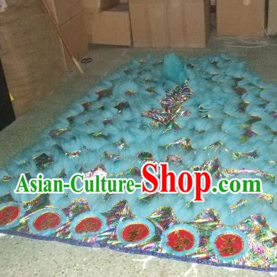 Chinese Traditional 100_ Natural Long Wool Lion Dance Tail Pants Claws Set