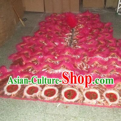 Chinese Traditional 100_ Natural Long Wool Lion Dance Tail Pants Claws Set