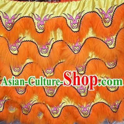 Chinese Traditional 100_ Natural Long Wool Lion Dancing Embroidered Body Costumes Pants Claws Set
