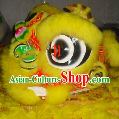 Yellow Top Asian Chinese Lion Dance Troupe Performance Suppliers Pants Equipments Art Instruments Lion Tail Costumes Complete Set for Women