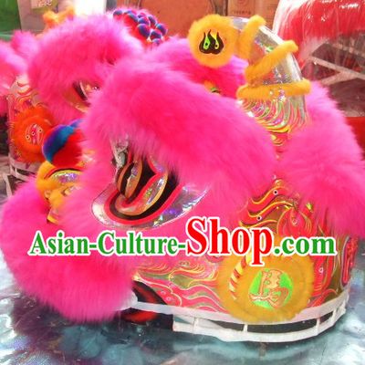 Supreme Long Wool Ancient Chinese Traditional Lion Dance Costumes Complete Set