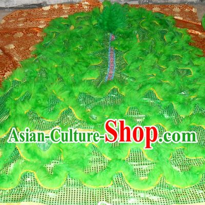 Green Top Asian Chinese Lion Dance Troupe Performance Suppliers Pants Equipments Art Instruments Lion Tail Costumes