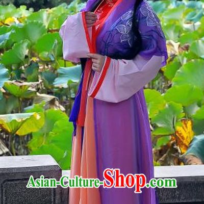Ancient Chinese Clothing Dress Garment and Hair Accessories Complete Set for Women