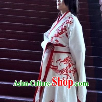 Ancient Chinese Clothing Dress Garment and Hair Accessories Complete Set for Women