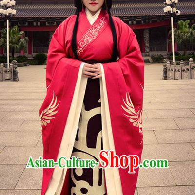 Ancient Chinese Clothing Dress Garment and Hair Accessories Complete Set for Women